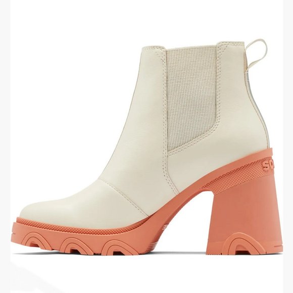 NEW Sorel Size 9.5, 10 Women's Waterproof Brex Heel Chelsea Boots - Natural/Pink - Picture 9 of 10